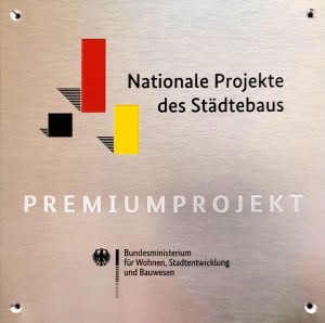 Plakette Nationale Projekte des Städtebaus - Premiumprojekt